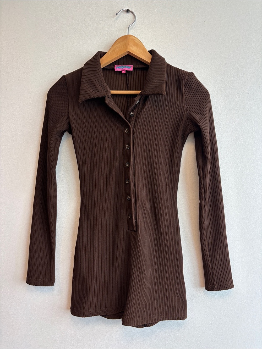 Edikted KELSY RIBBED ROMPER in XS